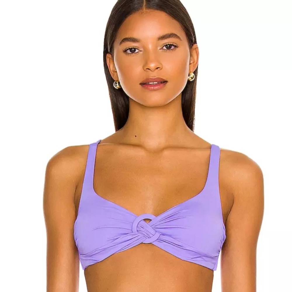 L*Space Womens Bella Bikini Top, Amethyst Lilac XS